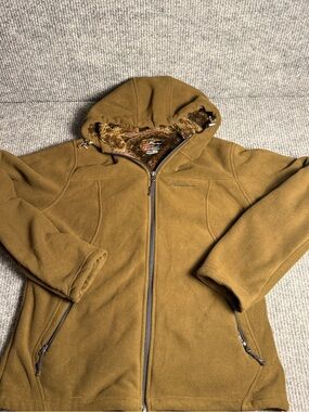 Outdoor Master Women’s Brown Fleece Lined Full Zip Hooded Jacket Size XL